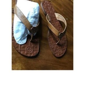 NEW TORY BURCH THORA SANDALS ROYAL TAN size 9